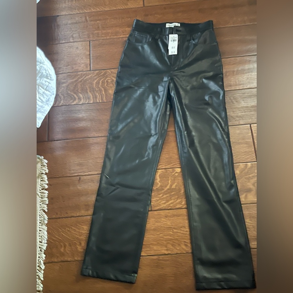 Abercrombie faux leather pants NWT